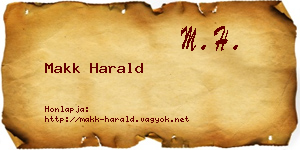 Makk Harald névjegykártya
